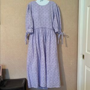 ASOS Purple Sundress with 3/4 Bishop Sleeves